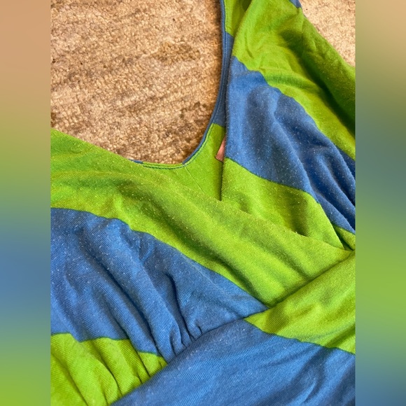 Lilly Pulitzer Green and Blue Stripe Maxi Dress size Small - Picture 3 of 12